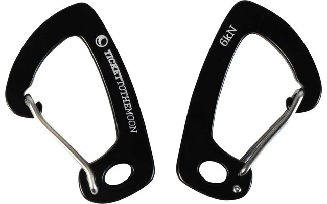 Ticket To The Moon 6kN Aluminium Karabiner Für Ausrüstung Und Leichte Hängematte 2 Stück 4 Ticket To The Moon 6kN Aluminium Karabiner Für Ausrüstung Und Leichte Hängematte 2 Stück – Bild 2